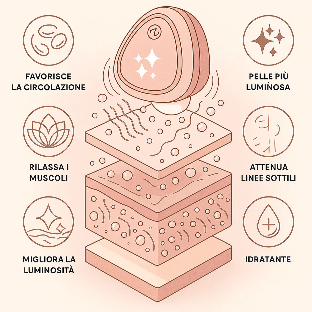 Massaggiatore facciale a micro impulsi + Ebook gratuito
