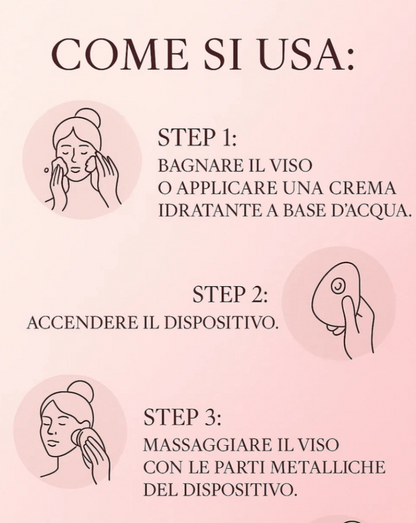 Massaggiatore facciale a micro impulsi + Ebook gratuito